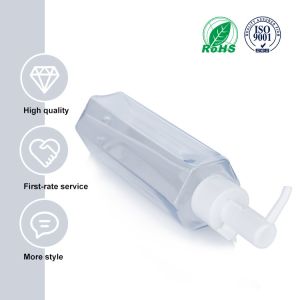 160ml Hexagonal Oil Cosmetic Bottle Clear Plastic Makeup Remover Bottle