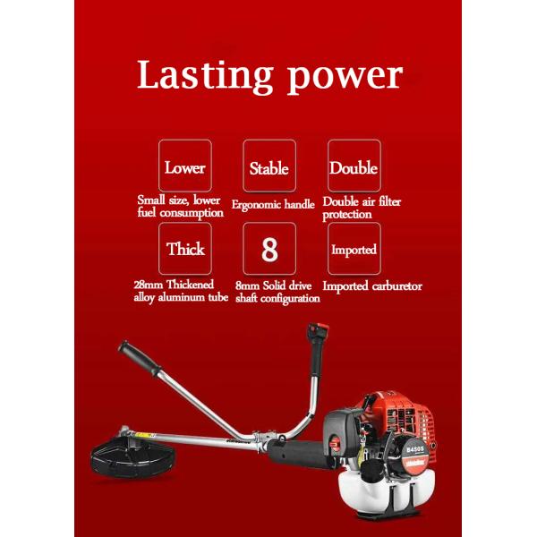 40.1 CC 2 Stroke Gasoline Brush Cutter B450 1650mm Pipe Length
