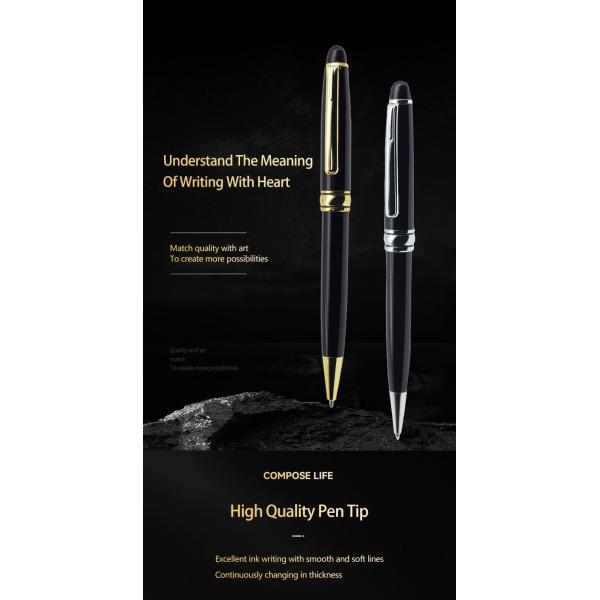 Classic Twist Ballpoint Pen 1.0mm Business Office Metal Ballpoint Signature Pen