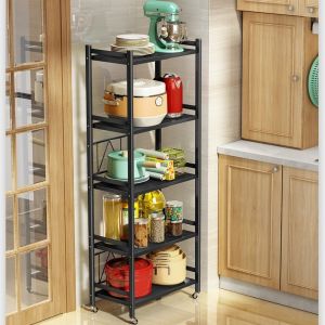 Quality ISO9001 Telescopic Kitchen Shelf 5 Layers Adjustable Length Height for sale