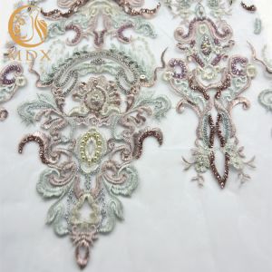 Bridal Beaded 3D Lace Fabric Embroidery Sustainable Lace Fabric