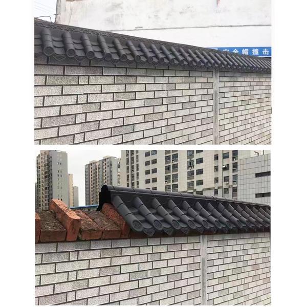 Chinese Traditional Roof PVC Roofing Sheets Plastic Roof Corner Decoration For Wall Gate
