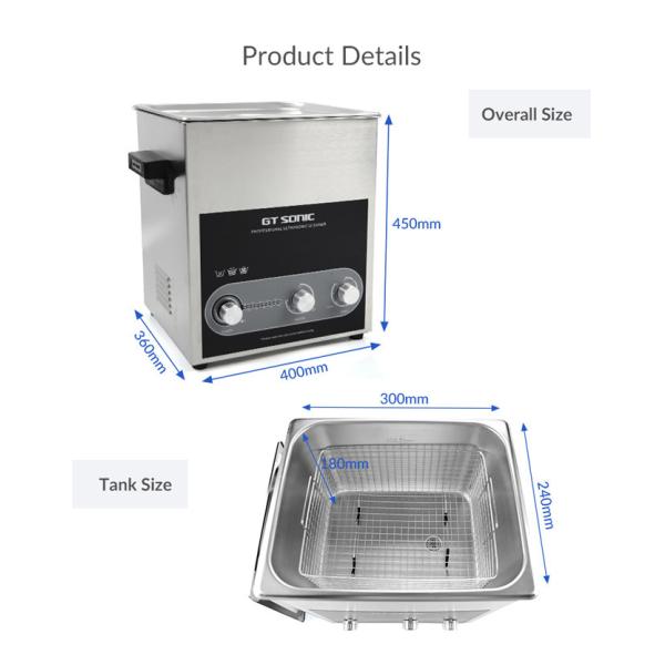 13L Small Industrial Ultrasonic Cleaner Power Adjustable Ultrasonic Cleaning Machine