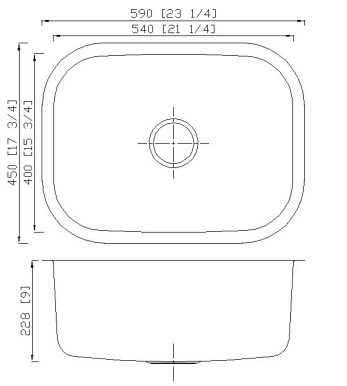 Durable Single Bowl Kitchen Sink With Easy Cleaning 15 Mm Radius Curved Corners