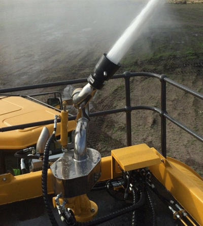 1100LPM Flow Customized Auto Electric Water Cannon with Remote Control 24V Effective Range 55M Rated Working Pressure 1.2Mpa