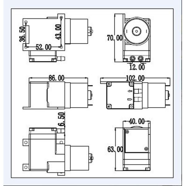Portable Plastic Small Diaphragm Vacuum Pump Oilless For Nasal Aspirator
