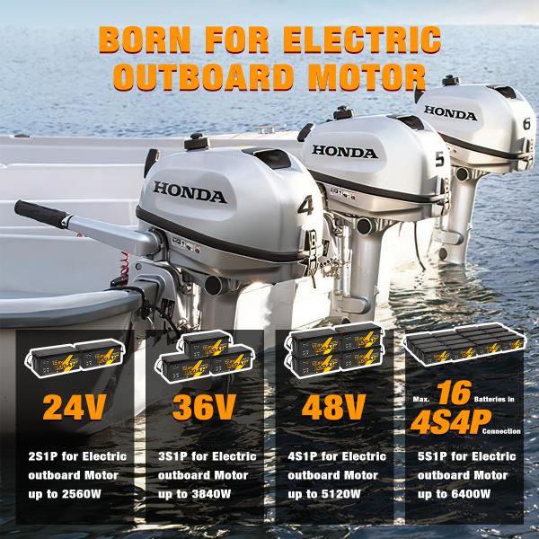 Customized Electric Boat Lifepo4 Battery Pack 12V 24V 36V 48V 60V Volt Lithium Ion Battery Pack For Boat Rv Camper Car