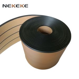 China 5mm Synthetic Artificial Teak Decking Anti UV PVC Boat Flooring For Various Boat Types on sale