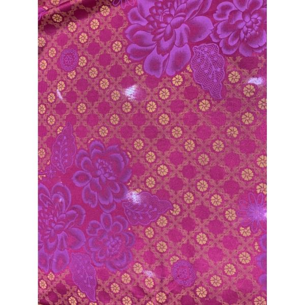 Dustmite Proof Red Base 100g/M2 Floral Jacquard Fabric For Quilting