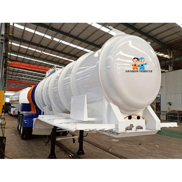 Q345 Delivery Sulfuric Acid 30ft 25CBM Semi Tanker Trailer