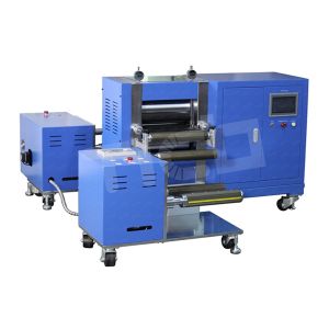 Quality Roll to Roll Pouch Battery Hydraulic Calendering Machine with Winding &amp; Unwinding Device for sale