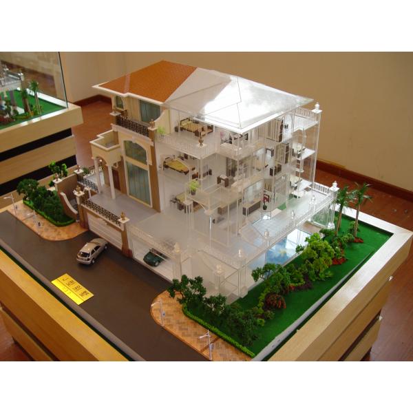 1/30 Scale Architecture House Model / Interior 3d Models With Furniture Figures