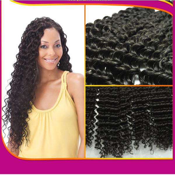 Africa Hot Unprocessed 100% Brazilian Virgin Hair Weavon Premium Quality New Deep Wave With Middle Part Closure