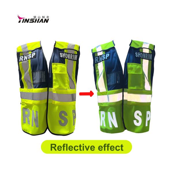 Ready-made Apparel Direct Injection Heat-Transfer Printing Engineer Warning Vest