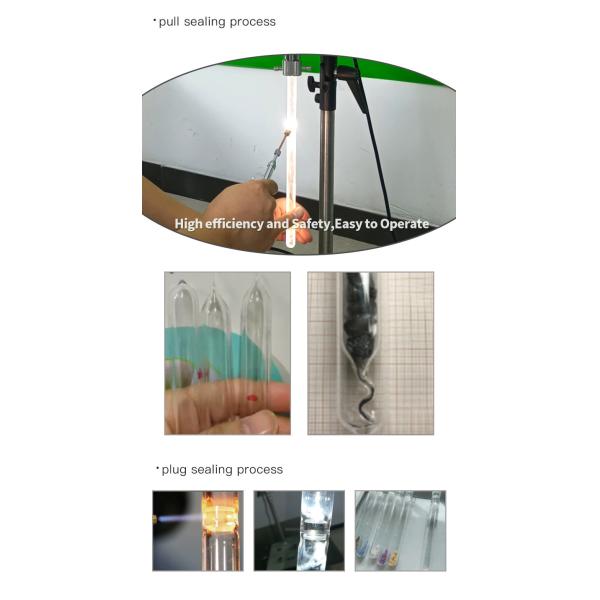 Rotary Quartz Vacuum Sealing Machine with Over-Pressure and Over-Temperature Protection for Oxyhydrogen Flame Sealing