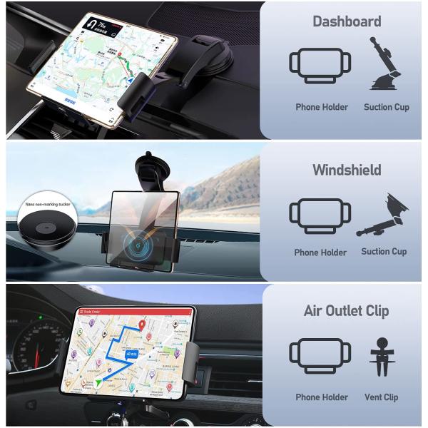 phone Car Holder Wireless Charger 9V 1.67A For Samsung Galaxy Z Fold 2 / S21