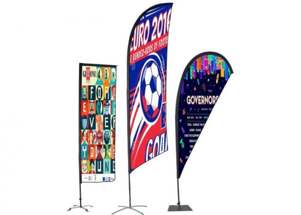 Buy Personalised Outdoor Promotional Flags And Banners Advertising Usage BSCI Certification at wholesale prices