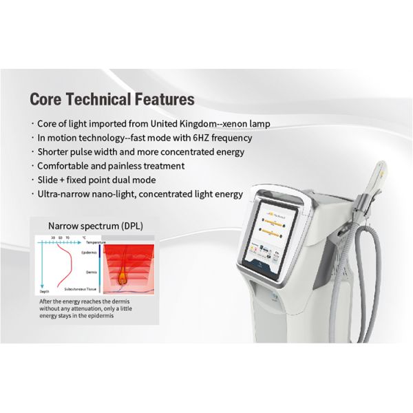 Professional DPL Hair Removal Single Handle 2000W Hair Removal Painless Hair Removal