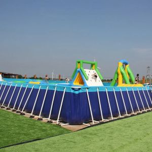 Commercial Above Ground Swimming Pools Large Rectangular PVC Material