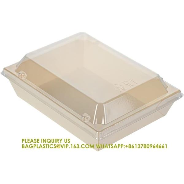 20 Oz Short Flare Wooden Containers - Containers Sold Separately, Clear Plastic To Go Box Lids