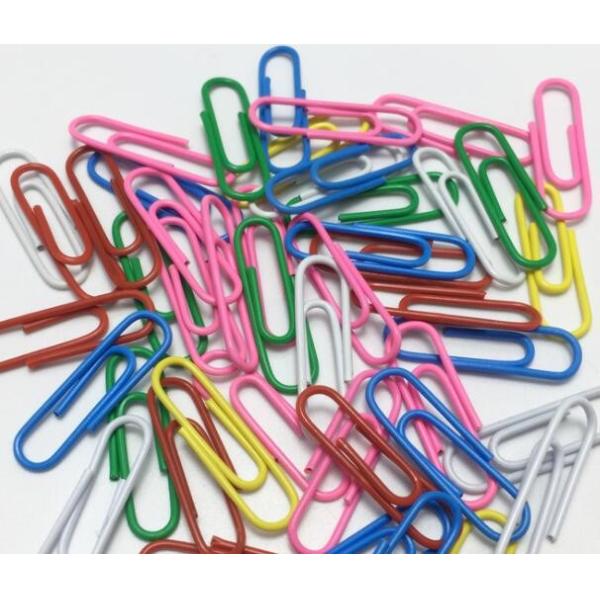 25mm Of 100pcs/Box Vinyl Coated Color Paper Clips For Office Supplies
