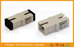 China Durable OM2 Multimode Optical Fiber Coupler Without Flange SC Adapter Beige on sale