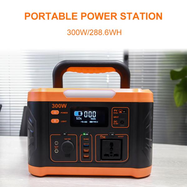 Portable 300W Backup Battery Bank Solar Power Station Mini Powerstations