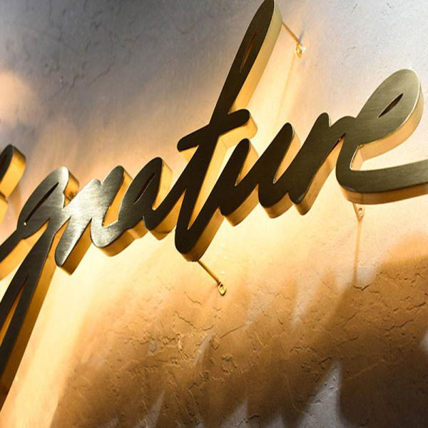 Manufacturer'S Direct Supply Of Stainless Steel Illuminated Outdoor Signs With Metal Backlit Letter Sign