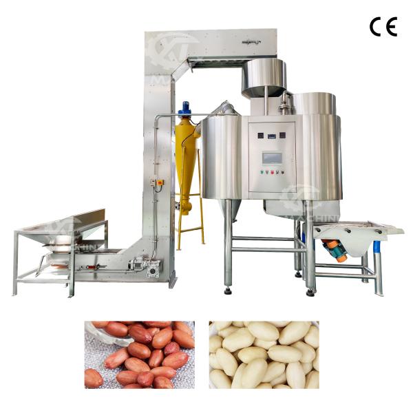 1000-1200 Kg/h Air Peanut Peeling Machine for Large Scale Production with PLC Control System and Blanched Peanut Output