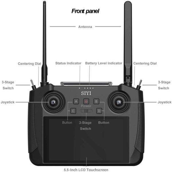 High Brightness LCD IP67 30km UAV Parts , PIX APM Drone Remote Control
