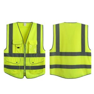 Quality Construction High Visibility Security Vest Customized Logo Accepted for sale