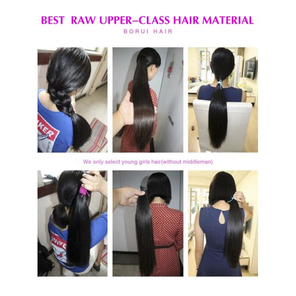 Cuticle Aligned Indian Human Hair Extensions 10A Grade No Shedding Soft