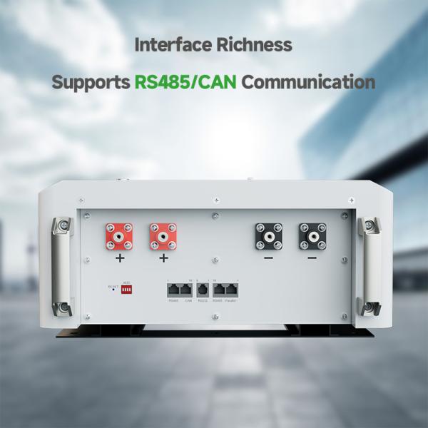 Communication CAN2.0 48V 100AH 5KWH Home Solar Battery Pack LiFePO4 Power Wall Battery