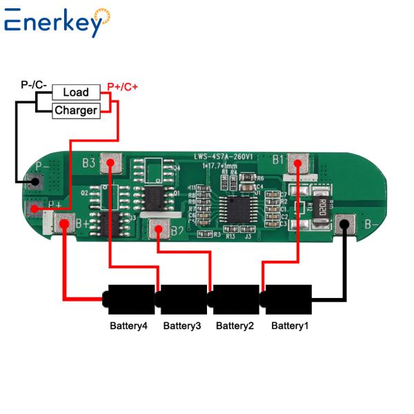 4S 7A 200V Li-lion Lifepo4 Battery BMS Protect Board 7A For Electronic car
