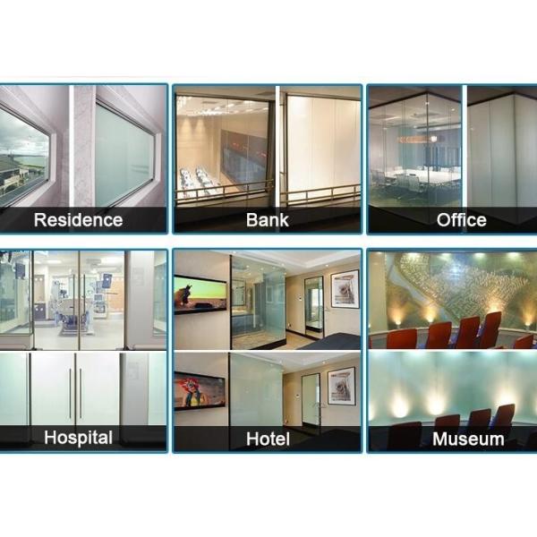 PDLC Non Adhesive Opaque Smart Privacy Switchable Frosted Glass