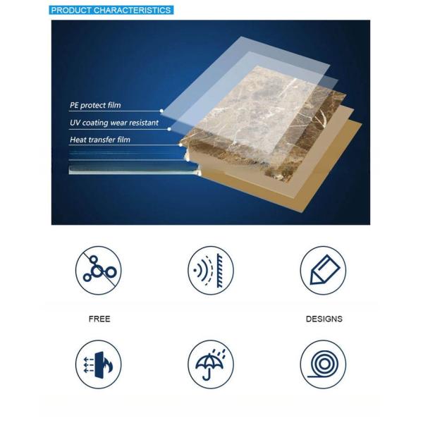 Modern Design Style High Glossy UV Coating PVC Marble Sheet Waterproof and Waterproof