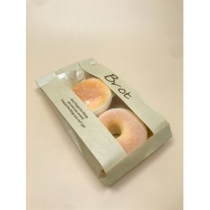 Quality Customized Recycle Bread Baguette Bags with Flat Handles and Personalized Logos for sale