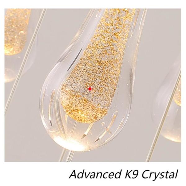 Nordic Duplex Building Light Luxury Crystal Creative Water Drop Chandelier