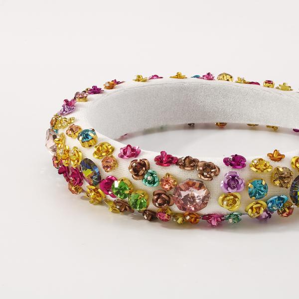 New fashion Baroque style headbands diamond crystal flower girls sponge headbands hair accessories