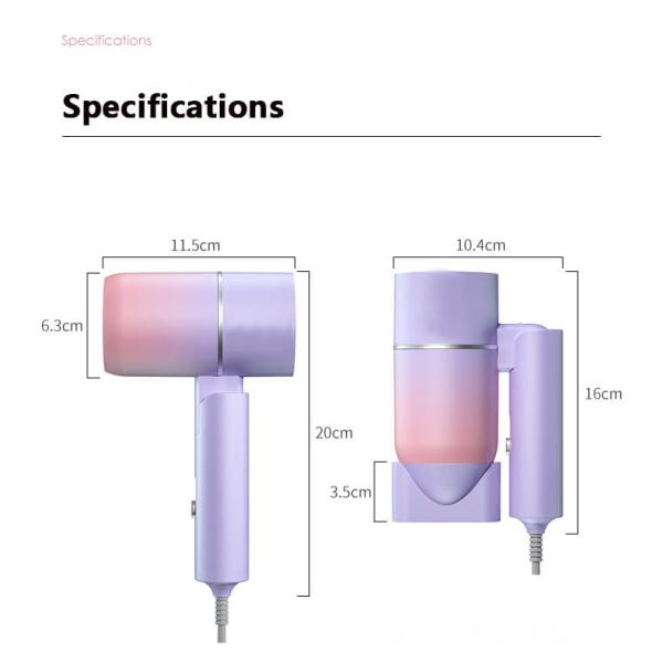 1200W Portable Ionic Electric Hair Dryer Lightweight Blow Foldable For Home & Travel