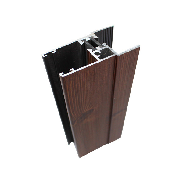 Multifunctional Rectangle Wood Finish Aluminium Profiles For Glass Windows