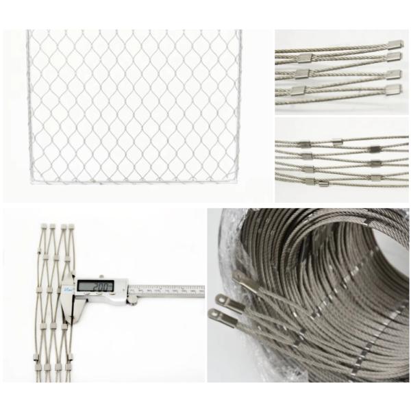 Different Colors Birds Aviary 304 316 Stainless Steel Flexible Wire Anti Falling Safety Netting