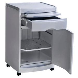 ABS Plastic Medical Nightstand Bedside Table Cabinet Furniture With Drawer