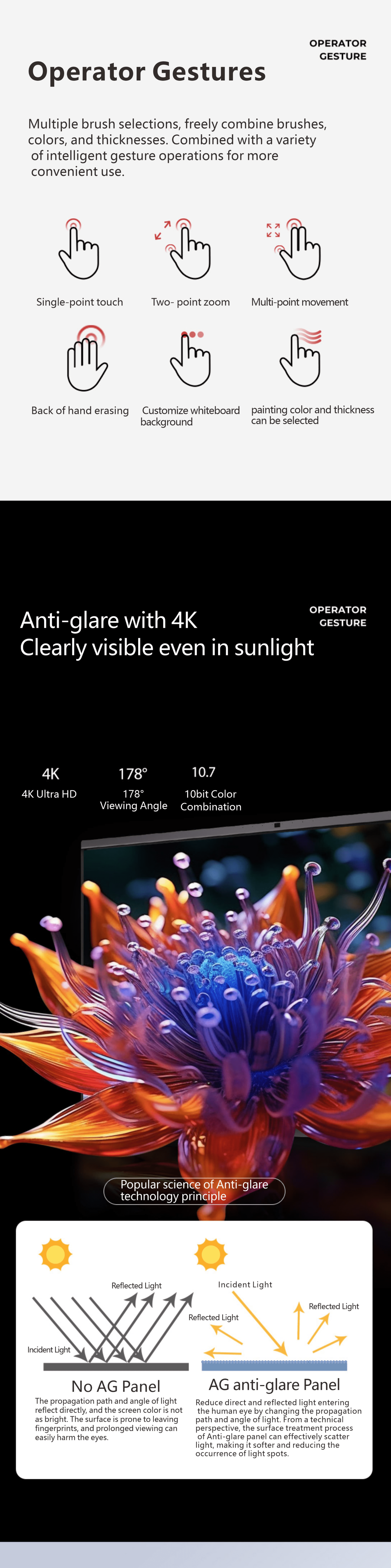 115 Inch AI LCD Display Interactive Smart Board Digital Classroom Interact Display Touch Screen Flat Panel Interactive Whiteboard Smart Board