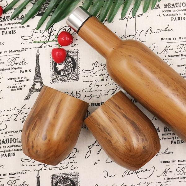 Stainless Steel Wine Tumblers 2 Pack 12 Oz & 1 Insulated Wine Bottle - Double Wall Vacuum Insulated Wine Cups With Lids And Straws Set