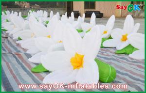 China White Flower Chain Inflatable Lighting Decoration Oxford Cloth For Wedding Decoration on sale