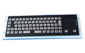 Quality 67 Keys Black Metal Keyboard With Ruggedized Touchpad , metal computer keyboad for sale