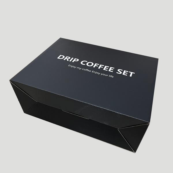 Customized Rectangular Put Coffee Paper Cup Corrugated Cardboard Package Boxes with Handle