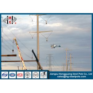 China Q345 Galvanized Tubular Steel Utility Poles Short Construction Cycle on sale