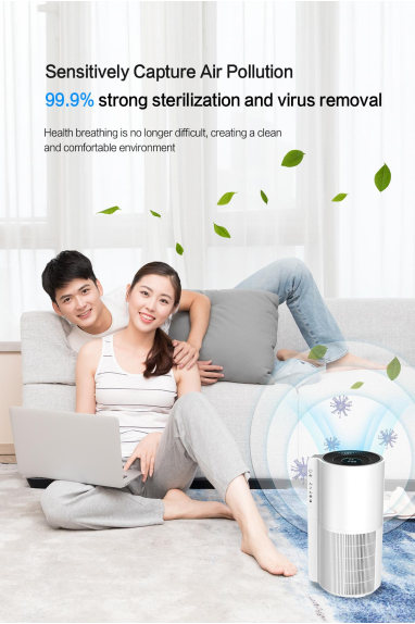 H14 RoHS Home HEPA Air Purifier 350m3/h Anion Generator